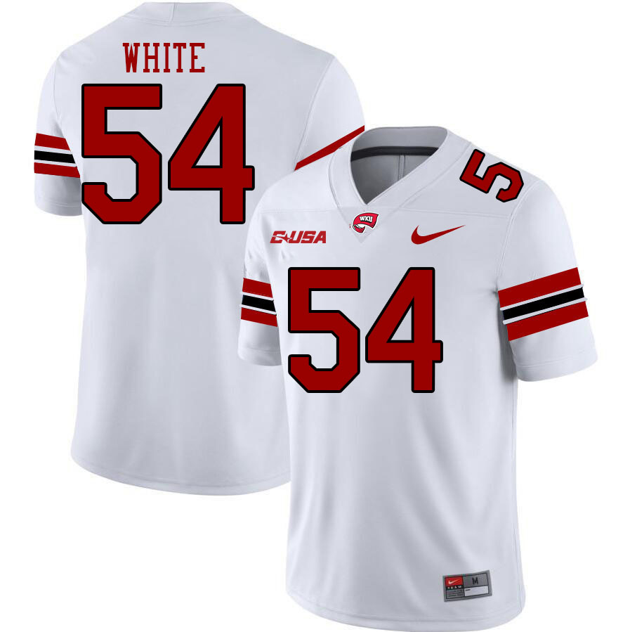Western Kentucky Hilltoppers #54 Jared White College Football Jerseys Stitched Sale-White